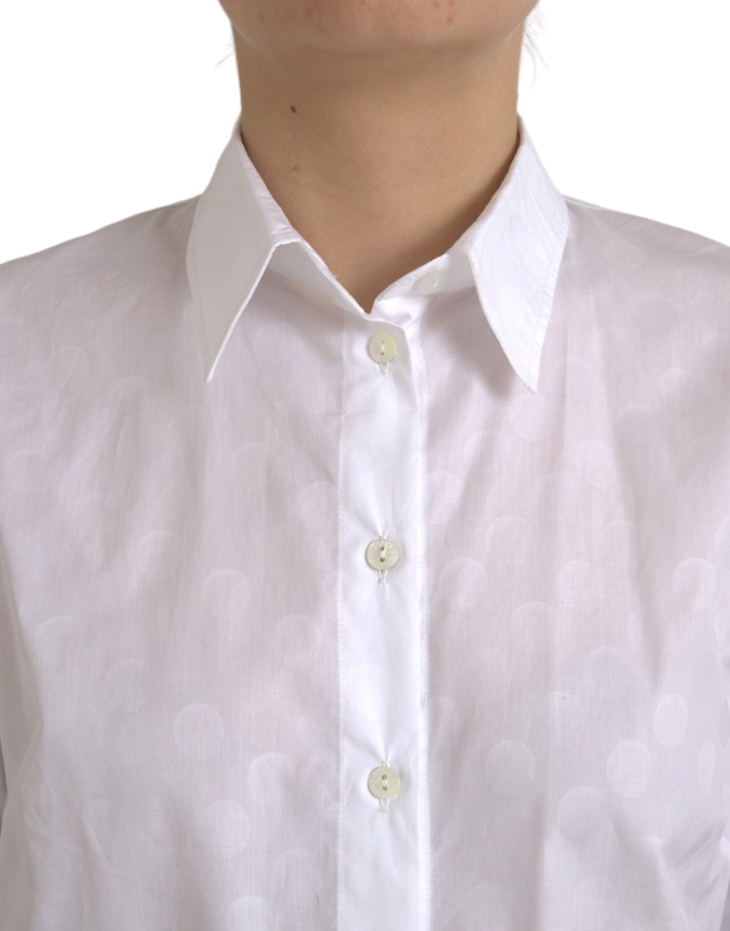 Dolce &amp; Gabbana White Collared Short Sleeve Polo Shirt Top