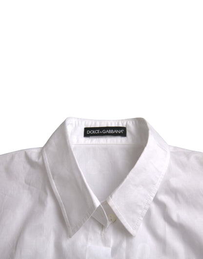 Dolce &amp; Gabbana White Collared Short Sleeve Polo Shirt Top