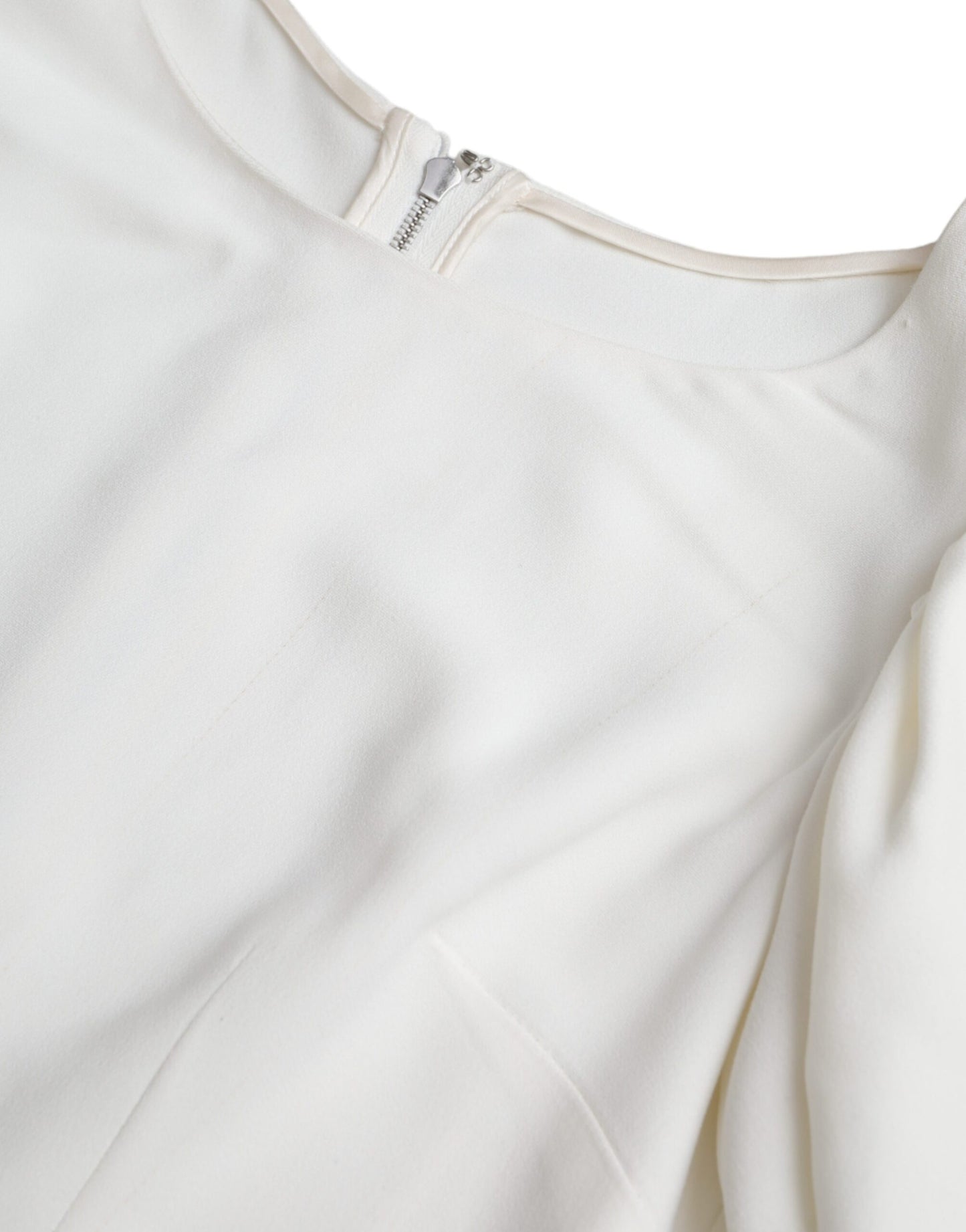 Dolce &amp; Gabbana White Viscose Round Neck Short Sleeves Top