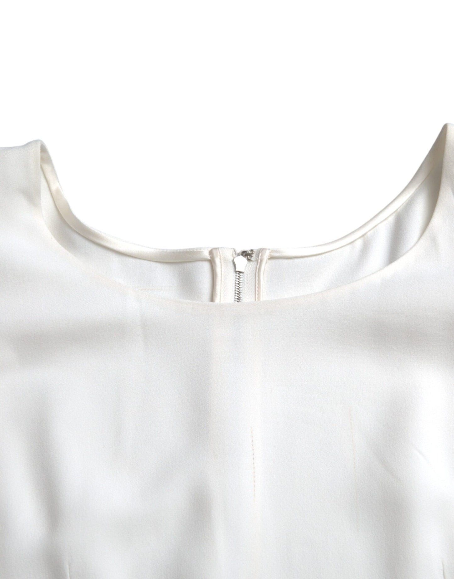 Dolce &amp; Gabbana White Viscose Round Neck Short Sleeves Top