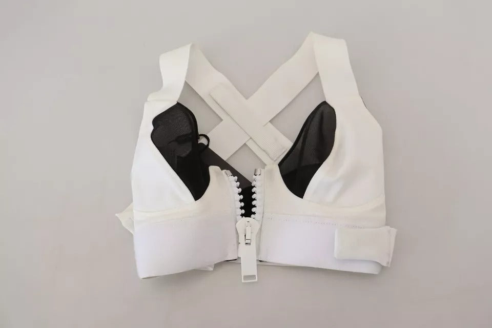 Dolce &amp; Gabbana White Viscose Sleeveless Cropped Bustier Top