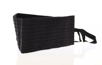 Dolce &amp; Gabbana Black Silk Womens Waist Cummerbund