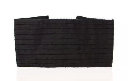 Dolce &amp; Gabbana Black Silk Womens Waist Cummerbund