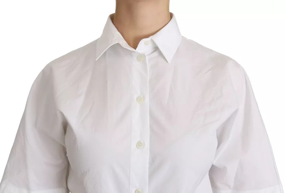 Dolce &amp; Gabbana White Collared Short Sleeve Polo Shirt Top