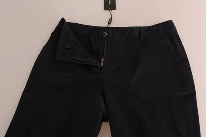 Dolce &amp; Gabbana Black Cotton Cropped Capri Pants