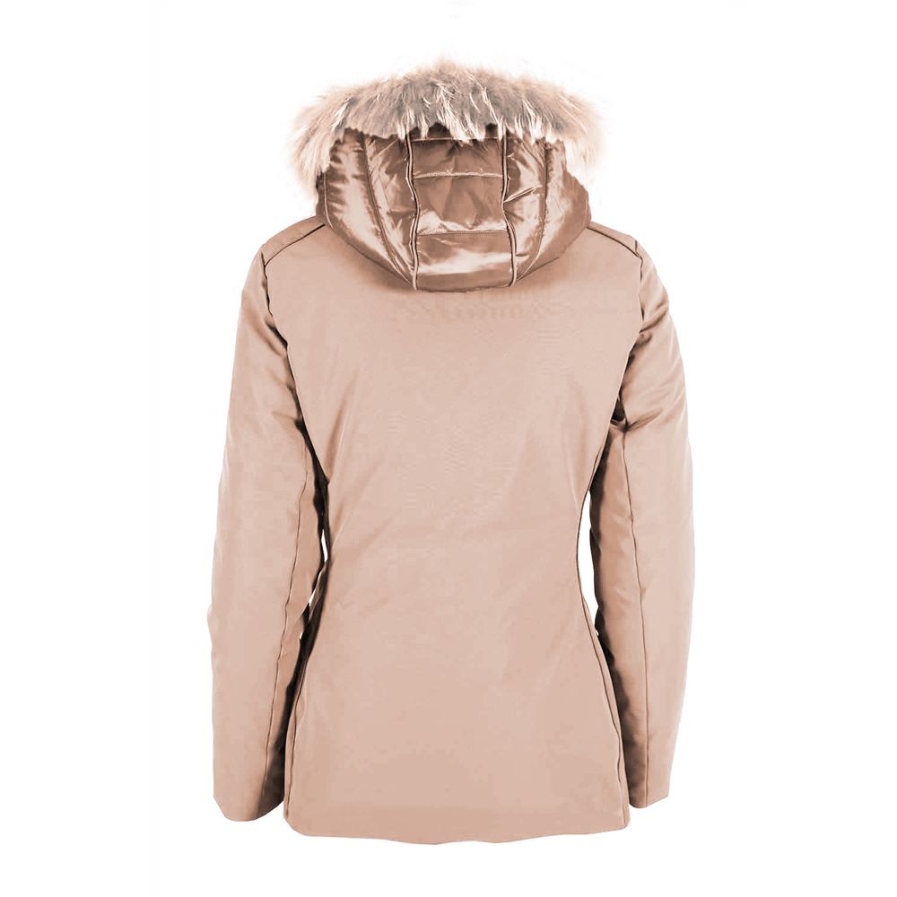 Yes Zee Beige Polyamide Women Jacket