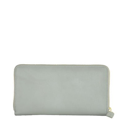 Cavalli Class Elegant Gray Calfskin Wallet for Her