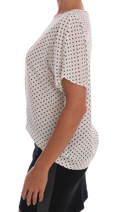 Dolce &amp; Gabbana Chic Polka Dot Silk Blouse