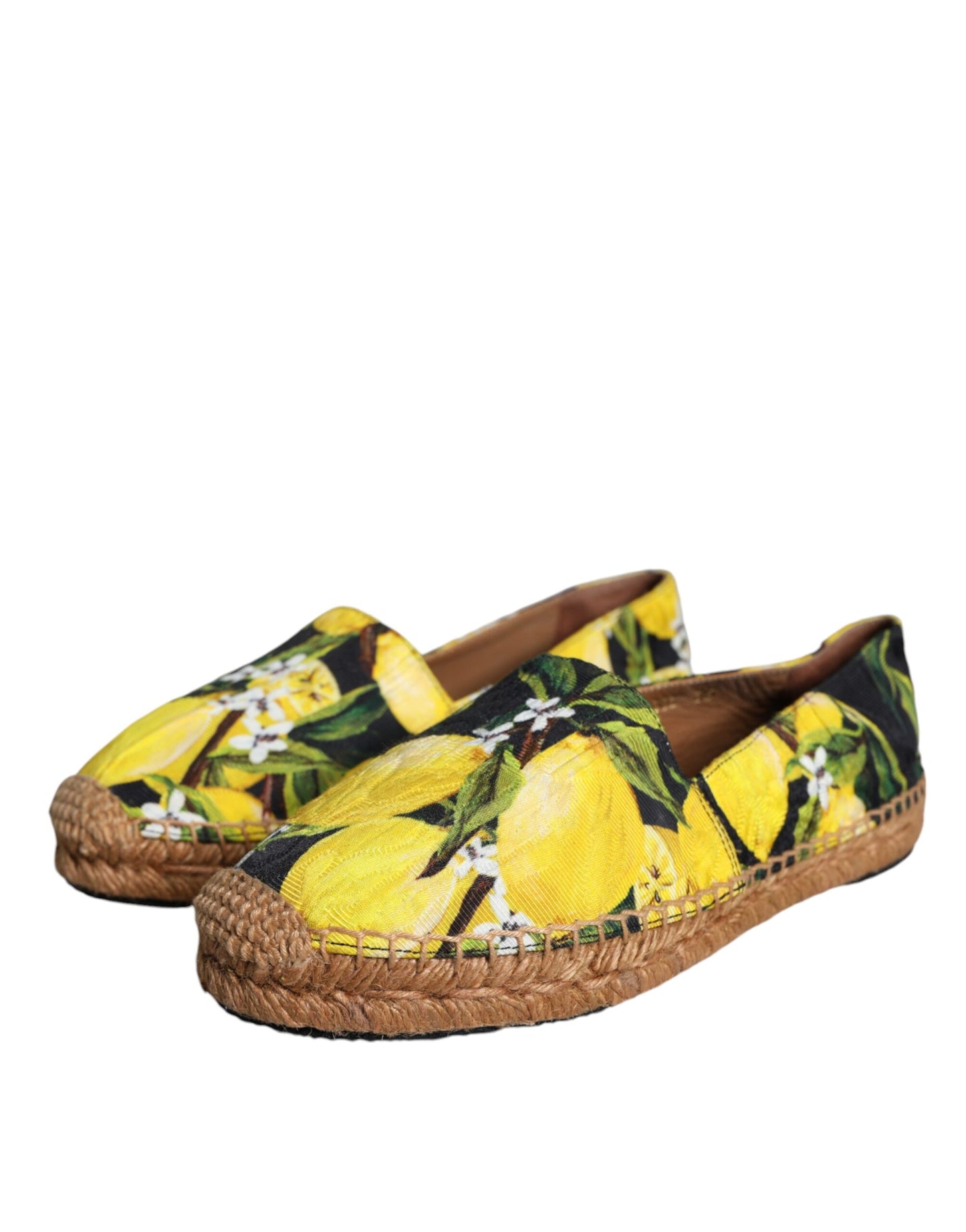 Dolce &amp; Gabbana Multicolor Lemon Slip On Espadrilles Shoes