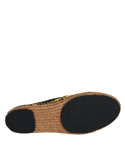 Dolce &amp; Gabbana Multicolor Lemon Slip On Espadrilles Shoes