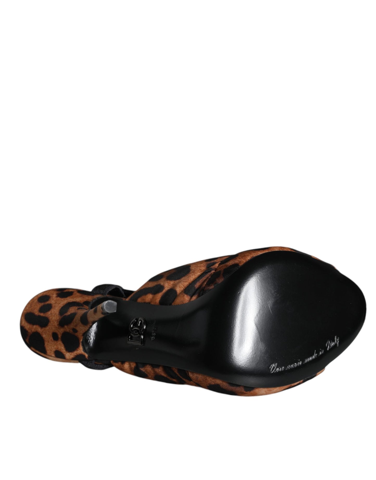 Dolce &amp; Gabbana Brown Leopard Keira Slingback Sandals Shoes