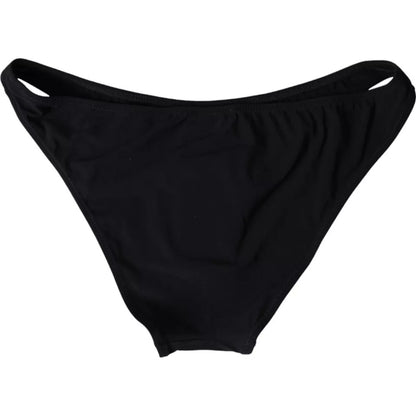 Dolce &amp; Gabbana Black Nylon Swimwear Beachwear Bottom Bikini