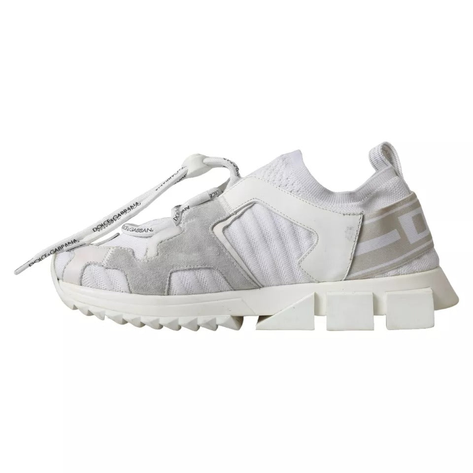 Dolce &amp; Gabbana White Mesh Sorrento Trekking Sneakers Shoes