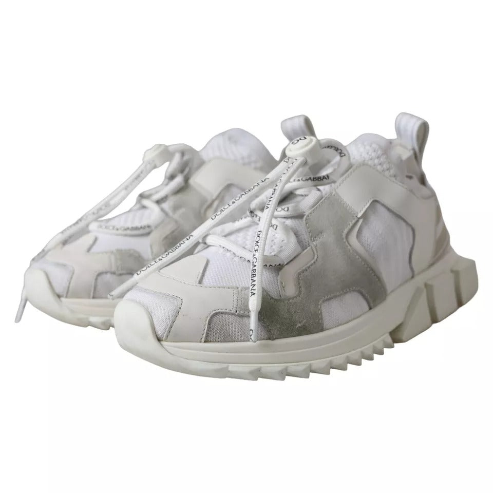 Dolce &amp; Gabbana White Mesh Sorrento Trekking Sneakers Shoes