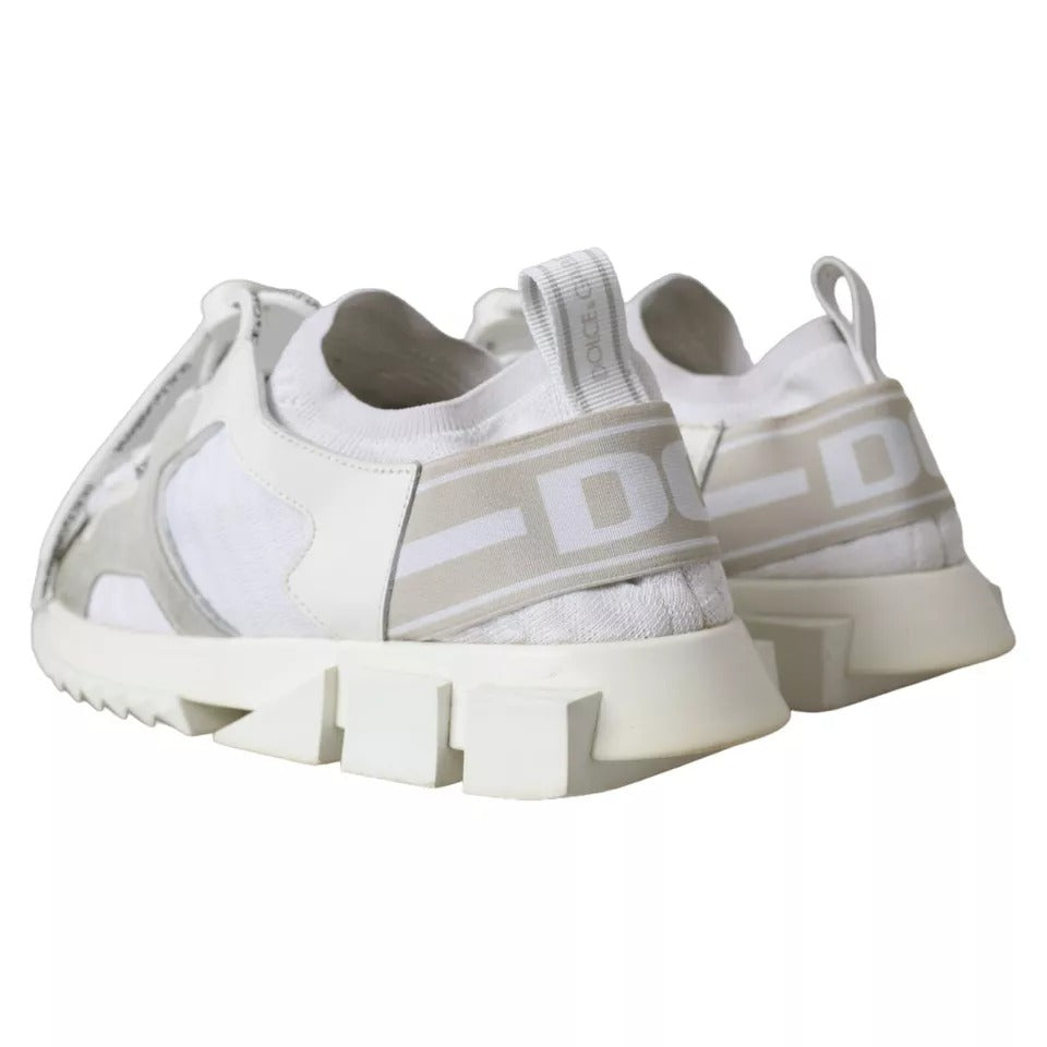 Dolce &amp; Gabbana White Mesh Sorrento Trekking Sneakers Shoes