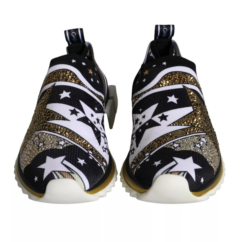 Dolce &amp; Gabbana Multicolor Comet Star Print Sorrento Sneakers Shoes