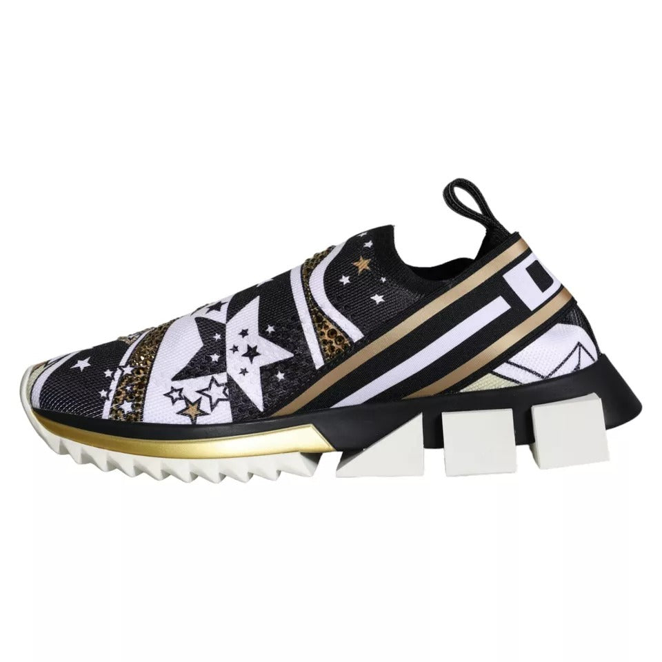 Dolce &amp; Gabbana Multicolor Comet Star Print Sorrento Sneakers Shoes