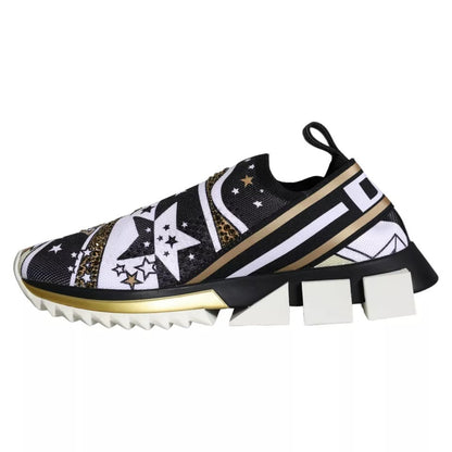 Dolce &amp; Gabbana Multicolor Comet Star Print Sorrento Sneakers Shoes