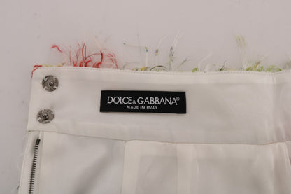 Dolce &amp; Gabbana Elegant Floral High-Waist Pencil Skirt