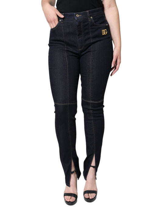 Dolce &amp; Gabbana Black Cotton Blend Skinny Denim Jeans