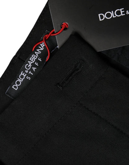 Dolce &amp; Gabbana Black High Waist Tapered Pants