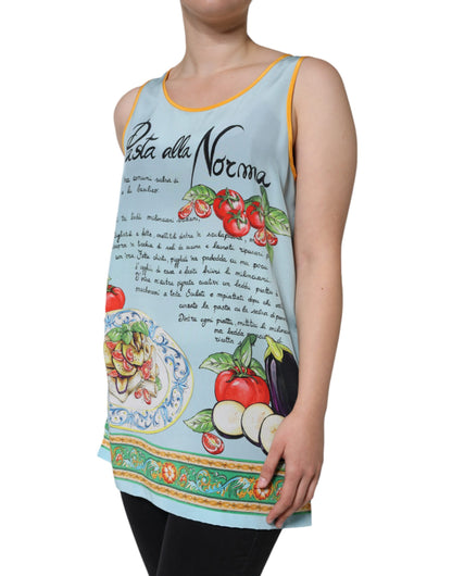 Dolce &amp; Gabbana Multicolor Pasta Alla Norma Print Tank Top