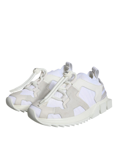 Dolce &amp; Gabbana White Mesh Sorrento Trekking Sneakers Shoes