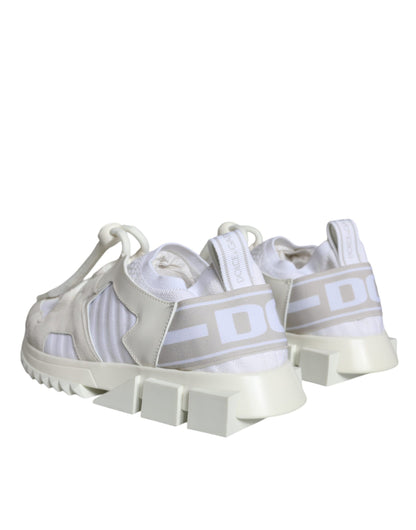 Dolce &amp; Gabbana White Mesh Sorrento Trekking Sneakers Shoes