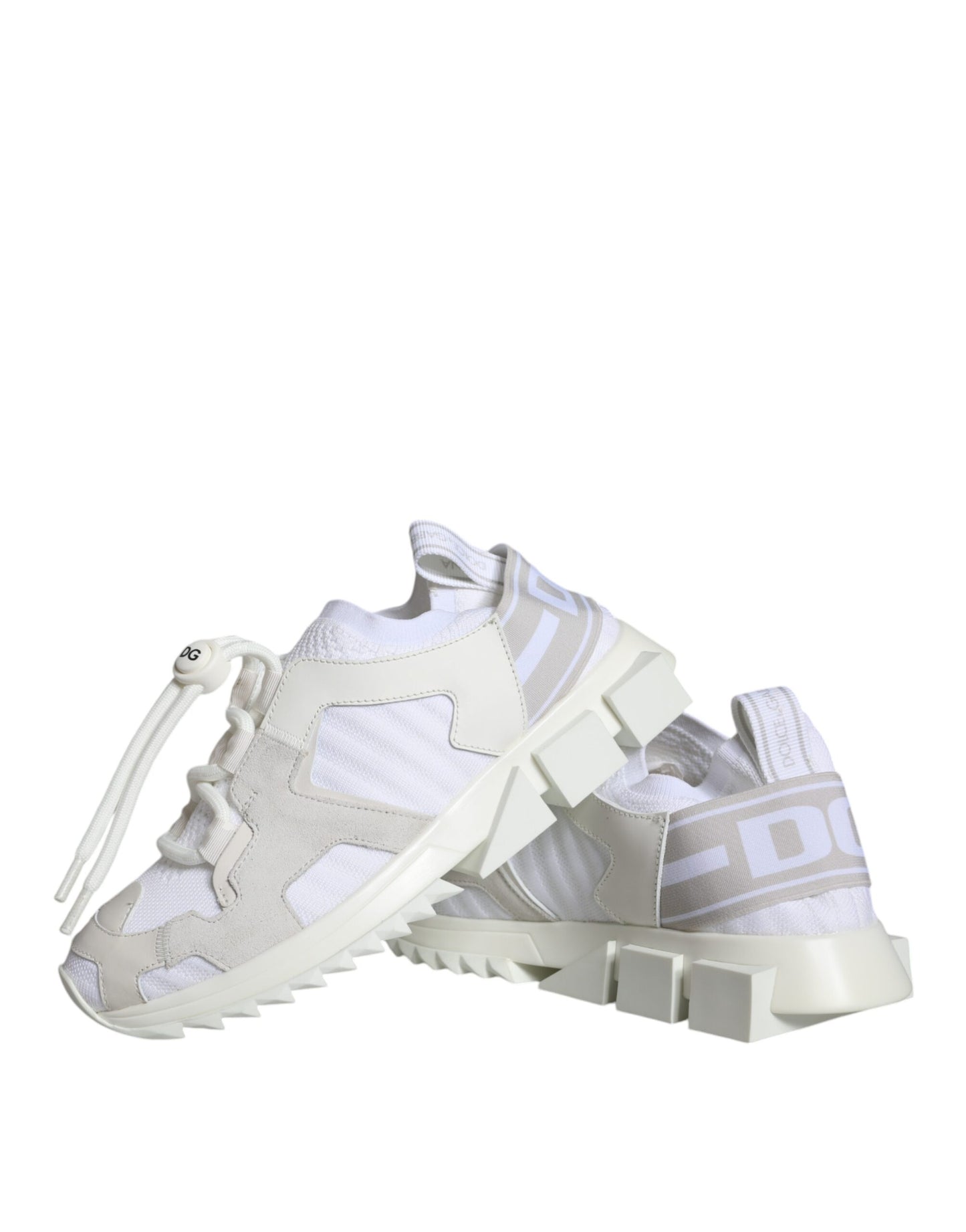 Dolce &amp; Gabbana White Mesh Sorrento Trekking Sneakers Shoes