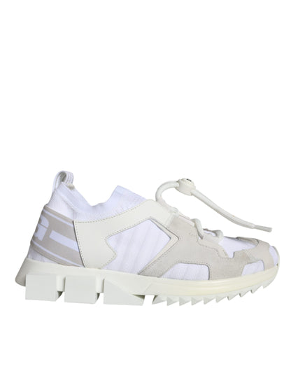 Dolce &amp; Gabbana White Mesh Sorrento Trekking Sneakers Shoes