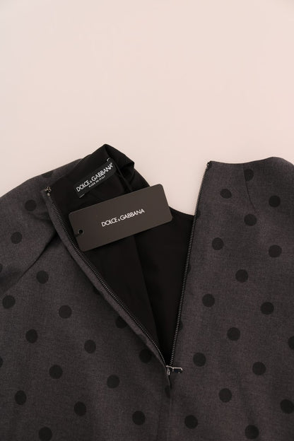 Dolce &amp; Gabbana Chic Polka Dotted Wool Dress