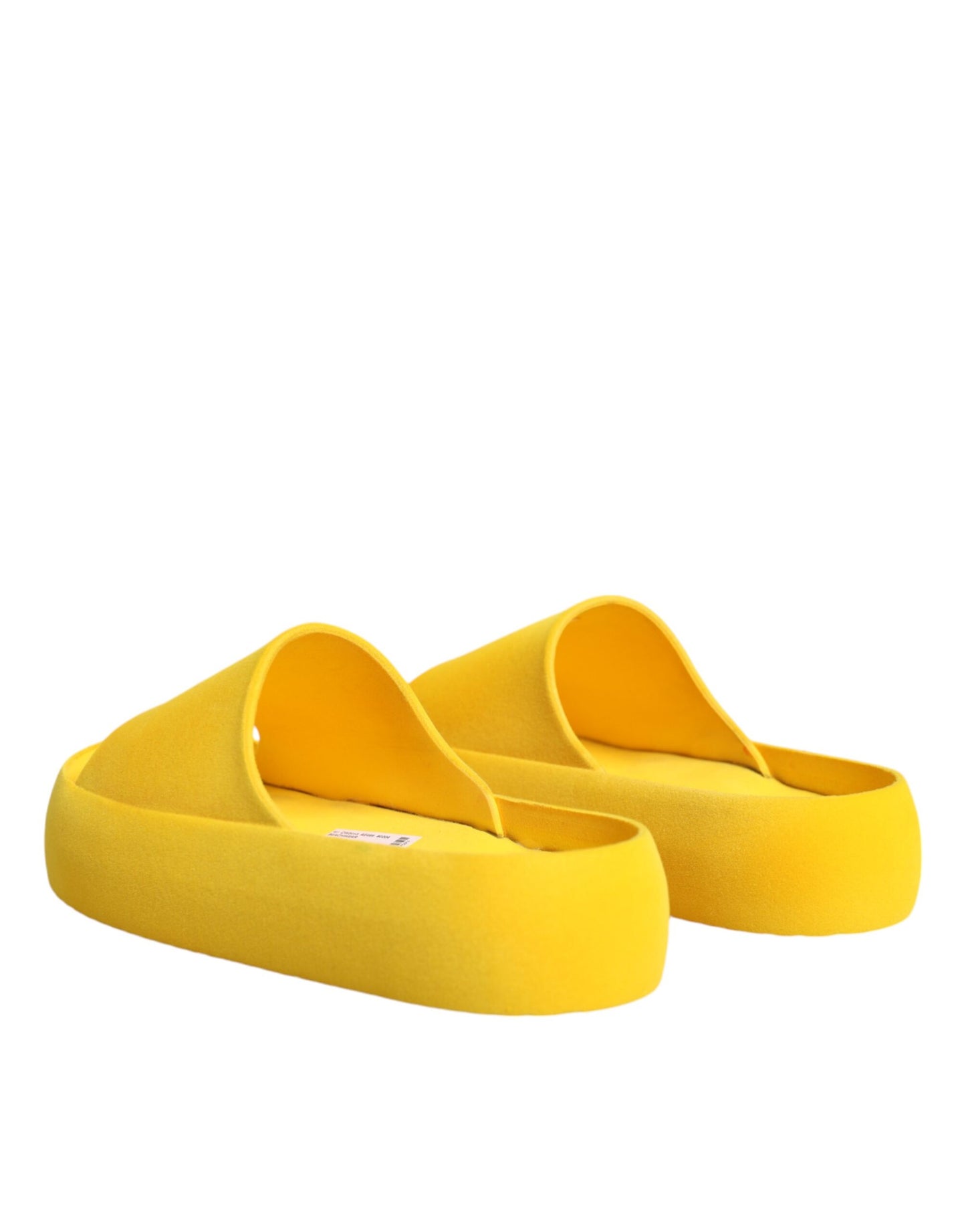 Dolce &amp; Gabbana Yellow Rubber Slides Sandals Beachwear Shoes