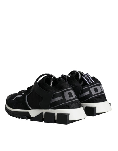 Dolce &amp; Gabbana Black Mesh Sorrento Trekking Sneakers Shoes