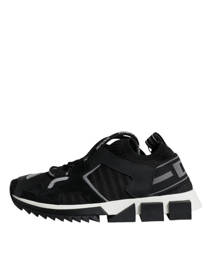 Dolce &amp; Gabbana Black Mesh Sorrento Trekking Sneakers Shoes