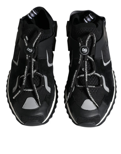 Dolce &amp; Gabbana Black Mesh Sorrento Trekking Sneakers Shoes