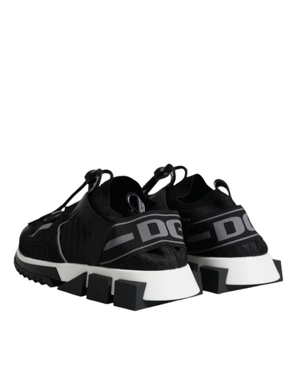 Dolce &amp; Gabbana Black Mesh Sorrento Trekking Sneakers Shoes