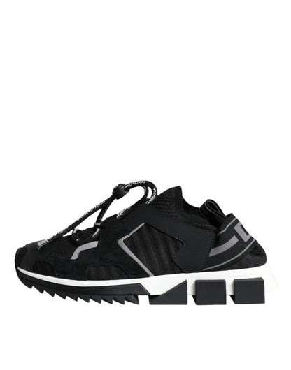 Dolce &amp; Gabbana Black Mesh Sorrento Trekking Sneakers Shoes