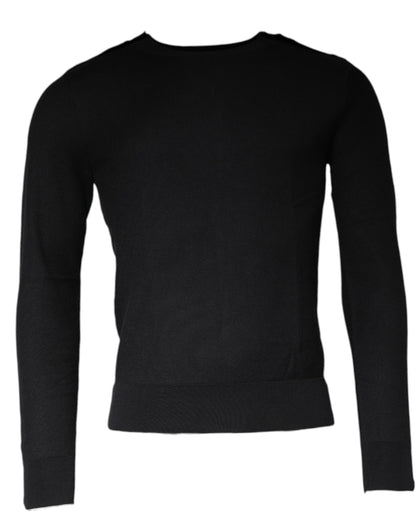 Dolce & Gabbana Black Long Sleeve Crew Neck Pullover Sweater