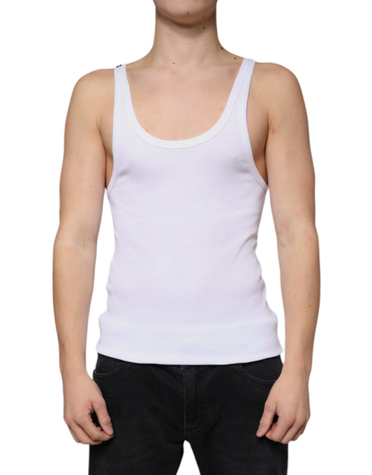 Dolce &amp; Gabbana White Tank Sleeveless Round Neck T-shirt