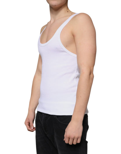 Dolce &amp; Gabbana White Tank Sleeveless Round Neck T-shirt