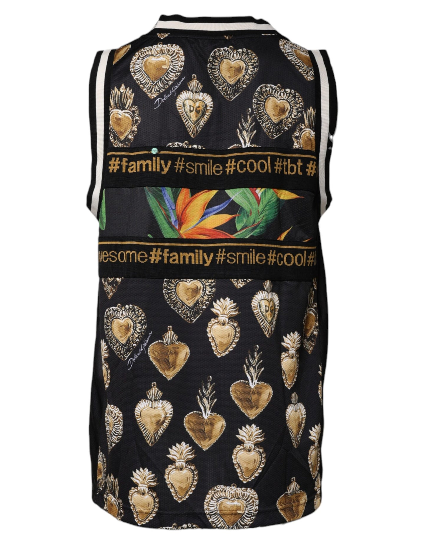 Dolce &amp; Gabbana Multicolor Tropical Sleeveless Tank T-shirt