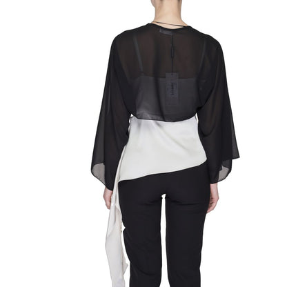 Sandro Ferrone Black Polyester Tops &amp; T-Shirt