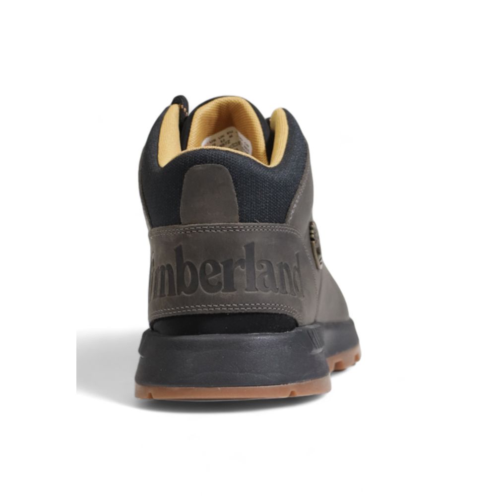 Timberland Gray Leather Leather Sneaker