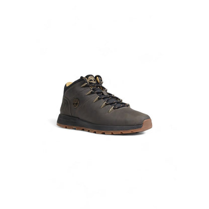 Timberland Gray Leather Leather Sneaker