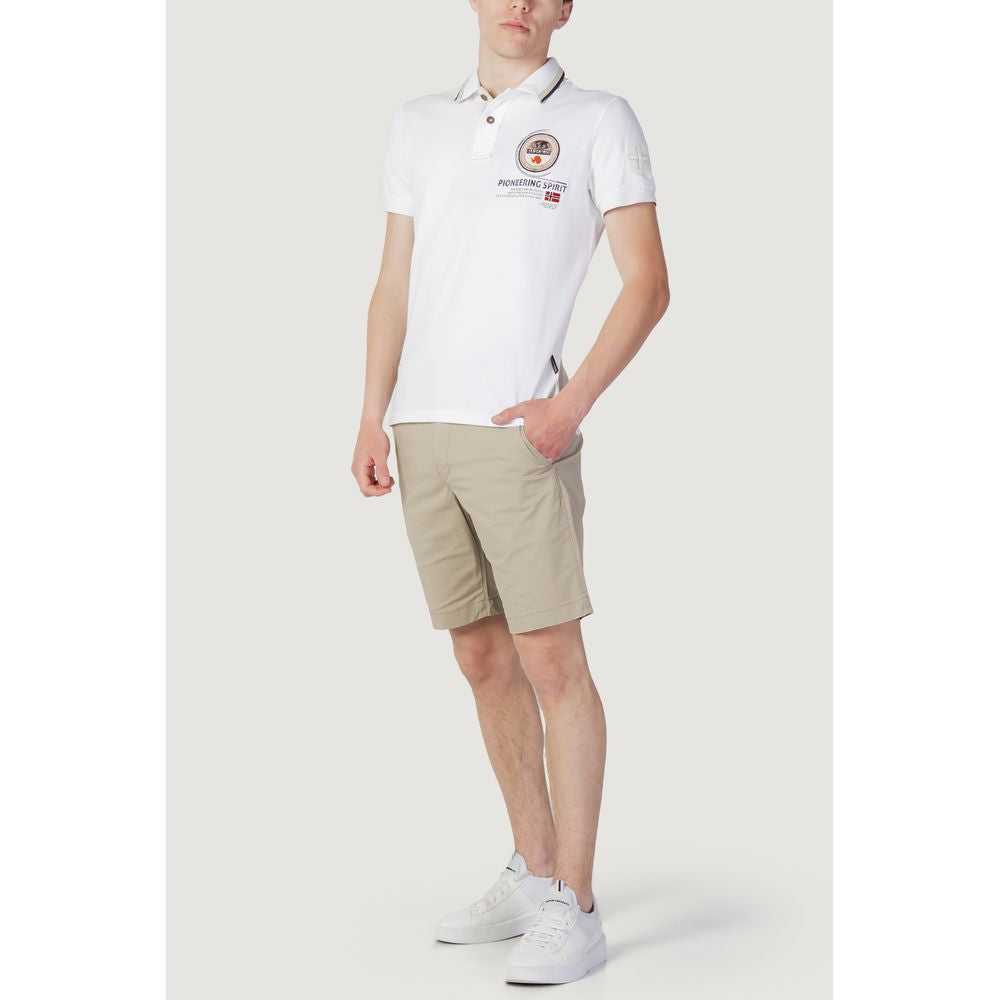 Napapijri White Cotton Polo Shirt