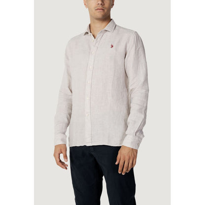 US POLO ASSN. Gray Linen Shirt