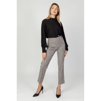 Sandro Ferrone Gray Polyester Jeans &amp; Pant