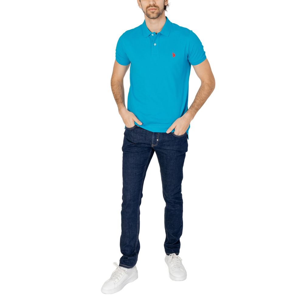 US POLO ASSN. Blue Cotton Polo Shirt