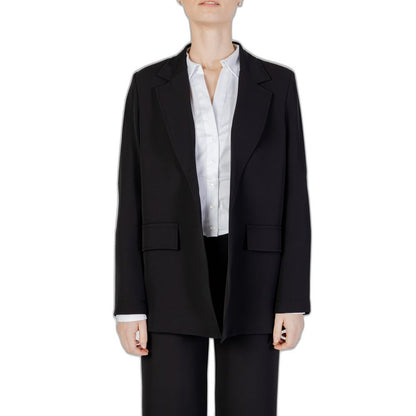 Sandro Ferrone Black Polyester Suits &amp; Blazer