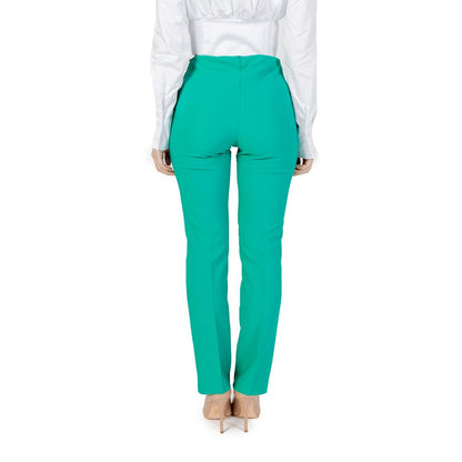 Sandro Ferrone Green Polyester Jeans &amp; Pant